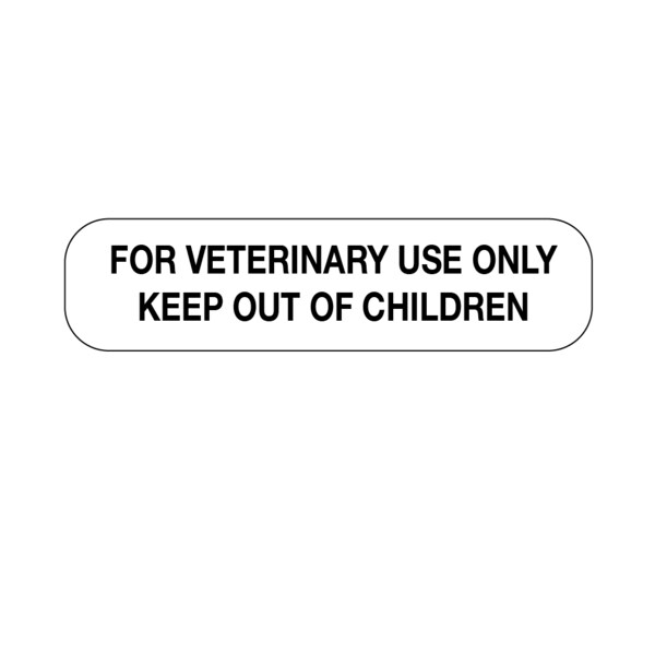 Nevs For Veterinary Use Only Keep out of Children 3/8" x 1-1/2" PAUXW-0045 - main